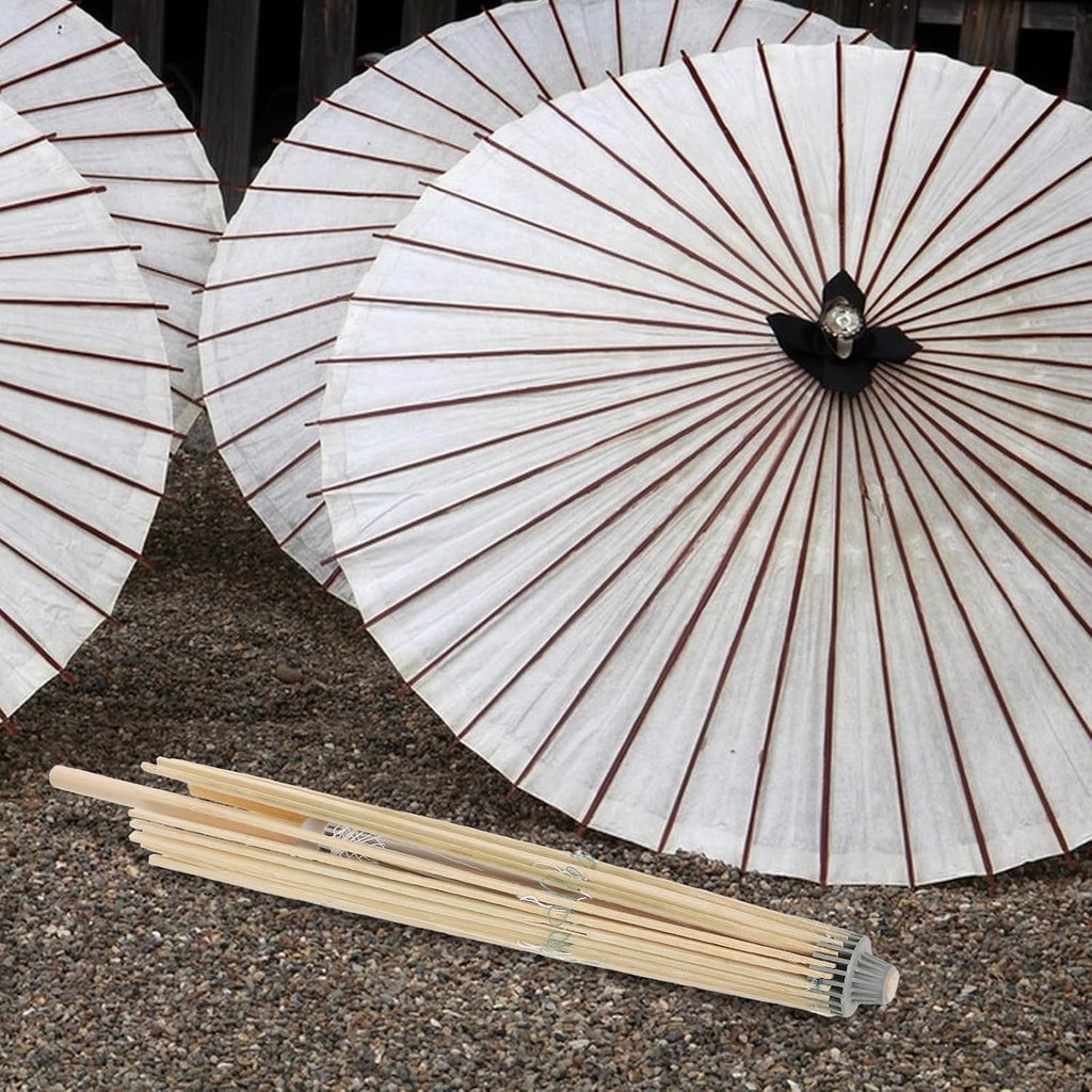 BESPORTBLE Bamboo Paper Umbrella Holder Replacement Frame, Oil Paper Umbrella Support for Wedding, Photography, And Decorative Use, 32 Inch Folding Rack