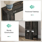Tribesigns 70.9-Inch Extra Long Console Table, Farmhouse Wood Sofa Table Behind Couch, Narrow Entryway Accent Table for Living Room, Hallway, Entrance, Foyer, Black