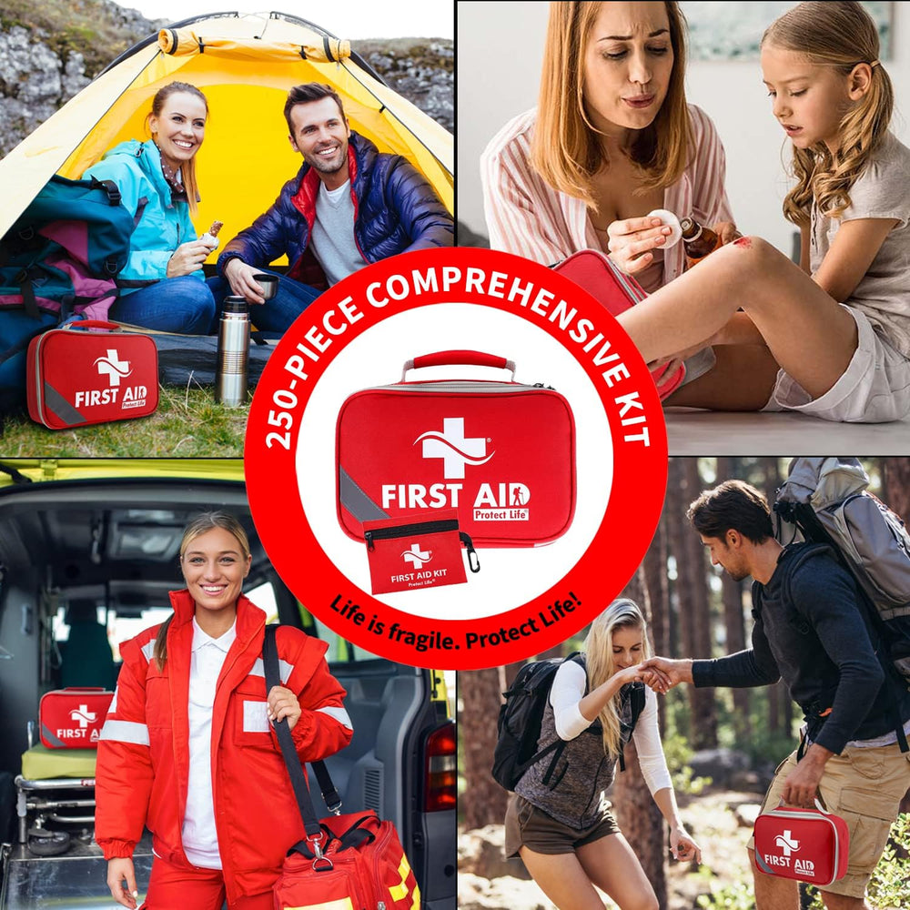 Protect Life First Aid Kit for Home & Business, 250 Pcs