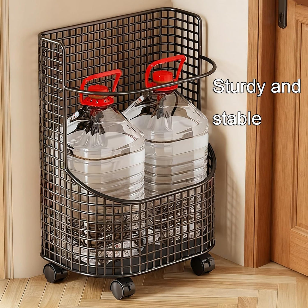 Hollow-out Umbrella Stand with Wheels/without Wheels Commercial Umbrellas Holder H 17.7/19.7" Multifunctional Cane Holder with Divided Storage Iron Frame