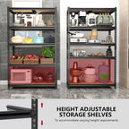 72" H Storage Shelves,Storage Shelves Heavy Duty,2400LBS Metal Shelving Units,Adjustable Garage Shelving Heavy Duty for Garage Storage,Warehouse,16"x35.5"x72