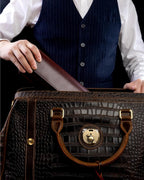 MR.OKAY 3 Watch Travel Case- Classic Leather Watch Case With Perfect Texture.Portable Watch Roll Or Organizer For Storage And Display. Luxury Gifts For Men, All Handmade by Artisans.