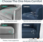 LINSY Accent Chair with Ottoman, Modern Barrel Chair Small Armchair Reading Chair with Footrest, Comfy Round Arms Chair for Living Room Bedroom Reading Room, Velvet, Grey