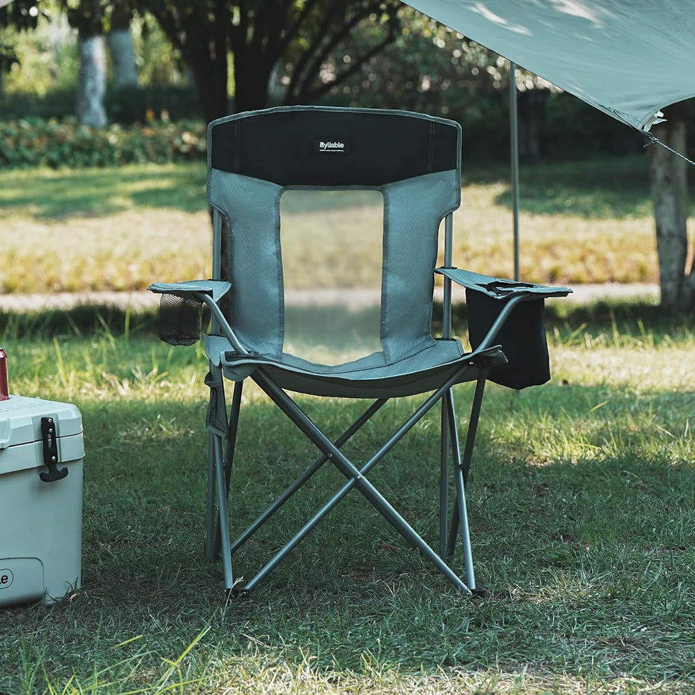 Camping Chairs Portable Folding Lightweight Outdoor Lawn Chair for Adults wit...