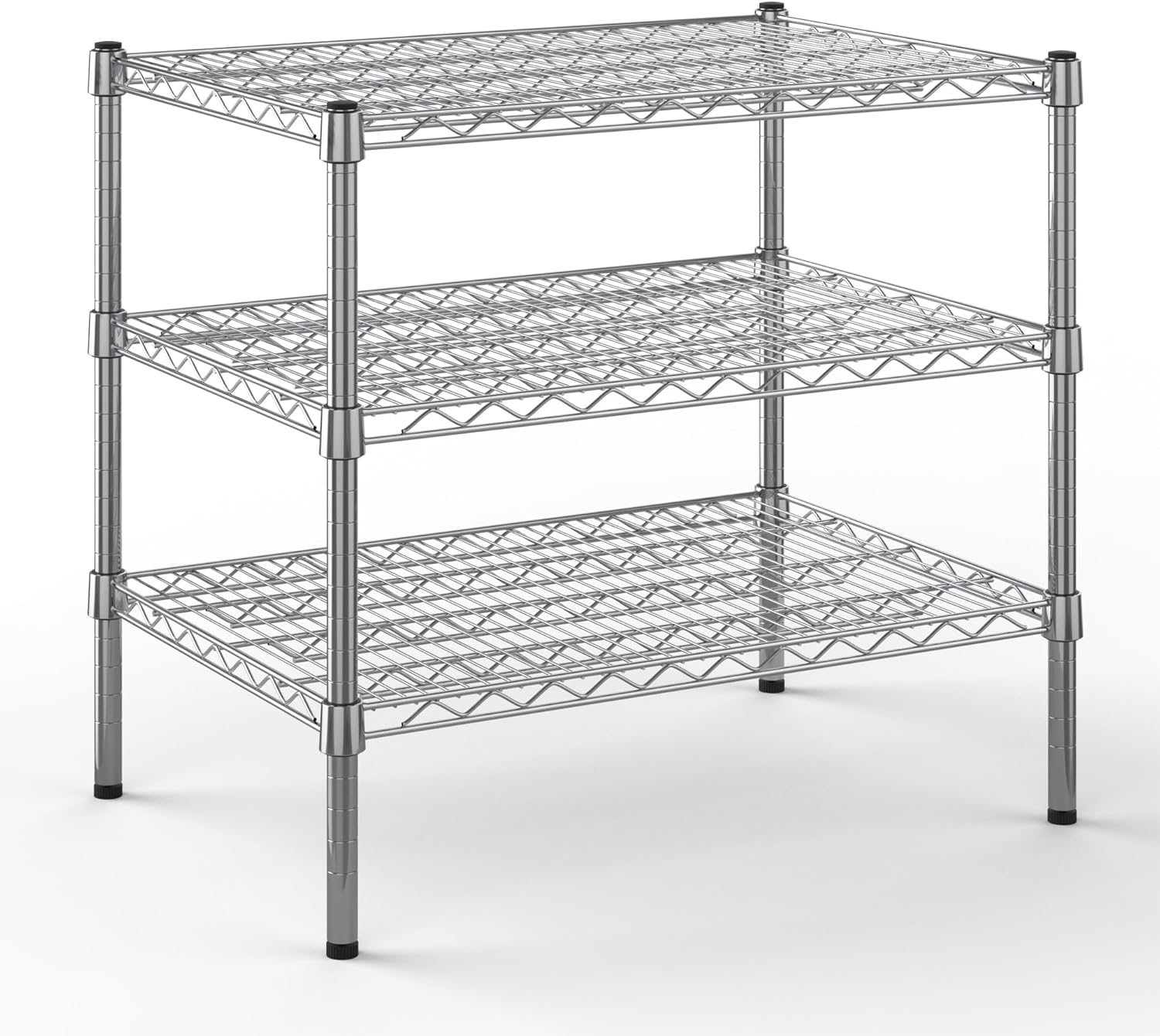 21" Deep x 30" Wide x 27" Height Wire Shelving Kit | 3-Tier | NSF Commercial Storage Rack Unit