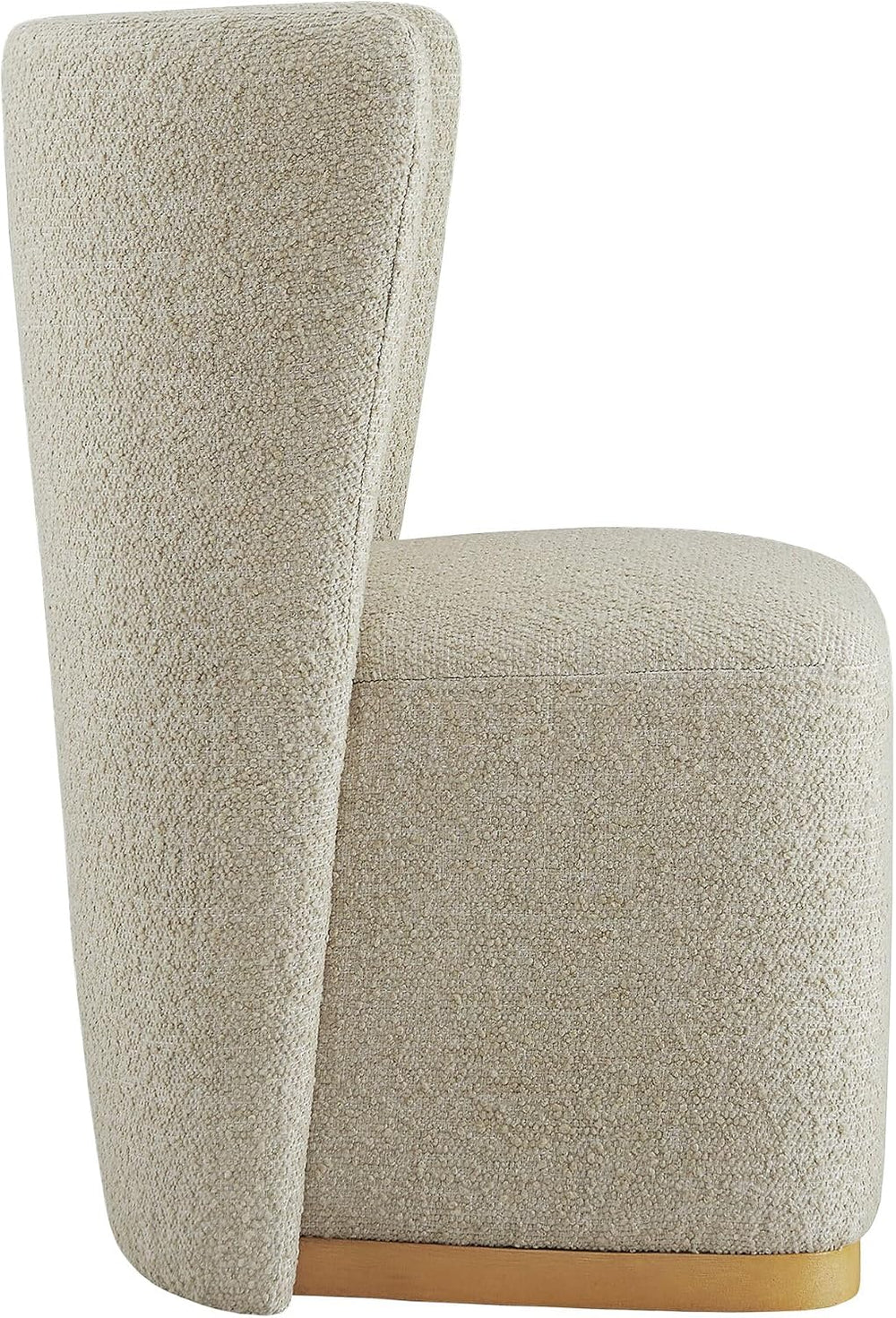 CHITA Upholstered Rolling Dining Chair with Casters Set of 4, Oatmeal | FSC C...