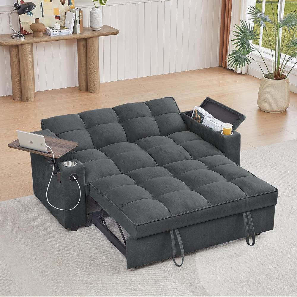 hansones 65'' 3-in-1 Folding Convertible Sofa Bed, Pullout Sofa, Mode...