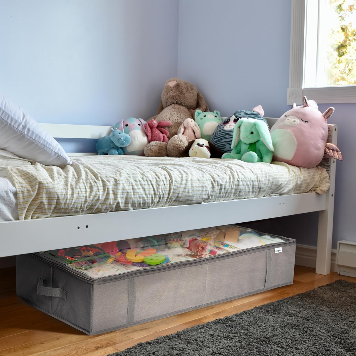 Closet Organizers and Storage - Maximize Space with Under Bed Storage Containers & Clothes Storage - Ideal Closet Organizer, Toy Storage Organizer & Underbed Storage (Grey, 4 Pack)