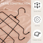 ZEDODIER 4 Pack Tank Top Hanger Space Saving, Bra Hangers for Closet Organizer, Hanging Bra Organizer Tank Tops Holder with 32 Hooks, Metal Closet Organizers and Storage Small Space Solutions, Black