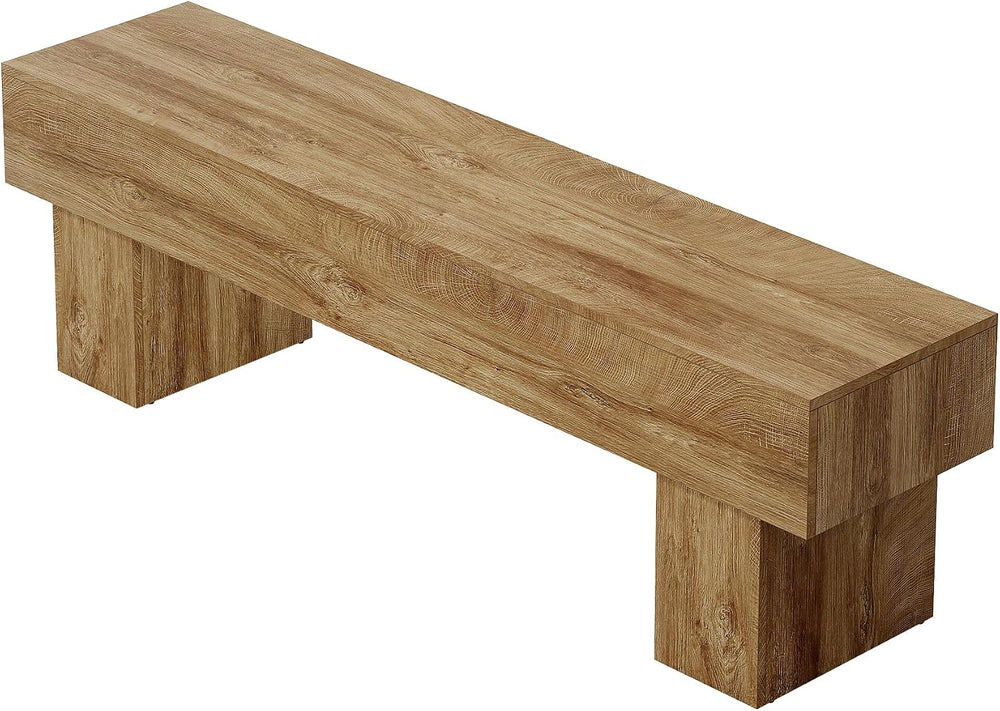 Tribesigns 63" Long Entryway Bench, Rustic Farmhouse End of Bed Bench, W...