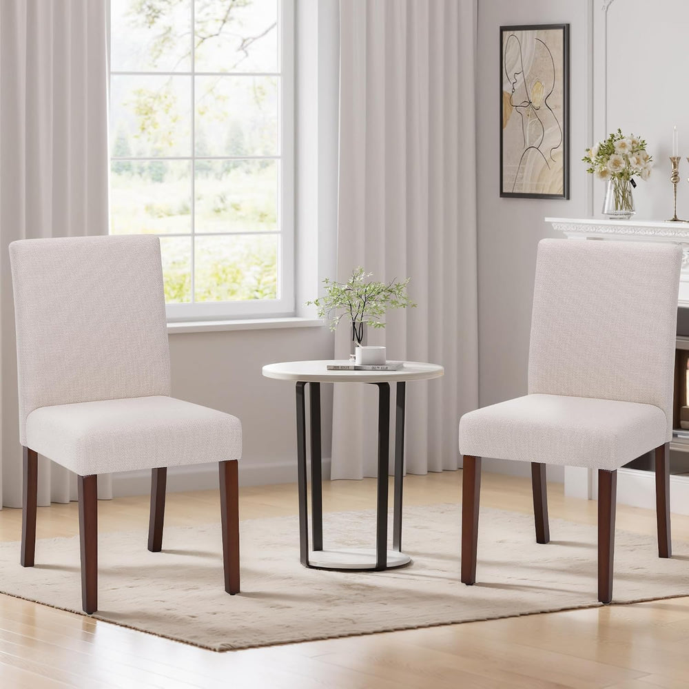 MALOL Upholstered Dining Chairs Set of 2, Fabric Dining Room Chairs, Modern W...