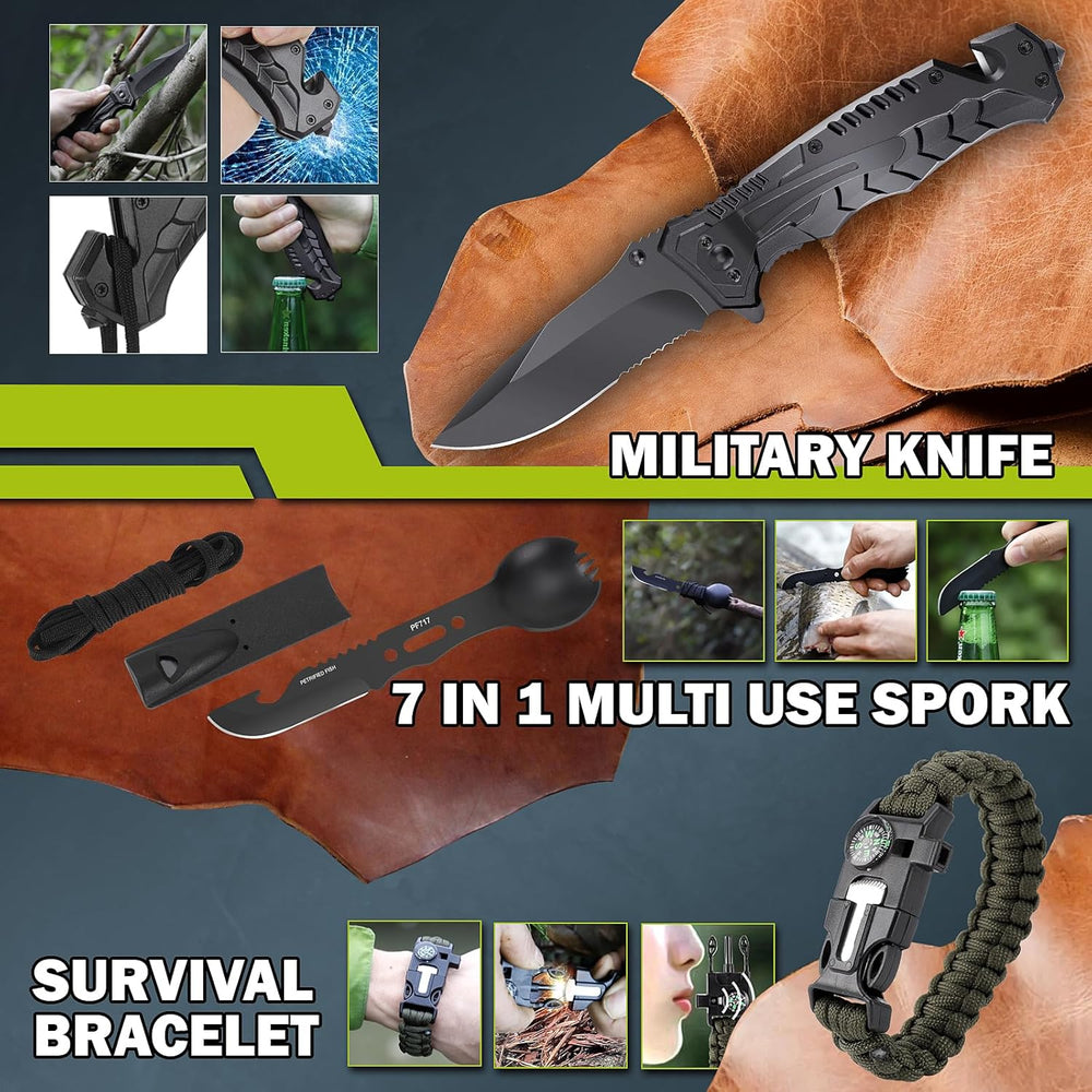 260Pcs Emergency Survival Kit, Full First Aid Supplies with Thermal Emergency...
