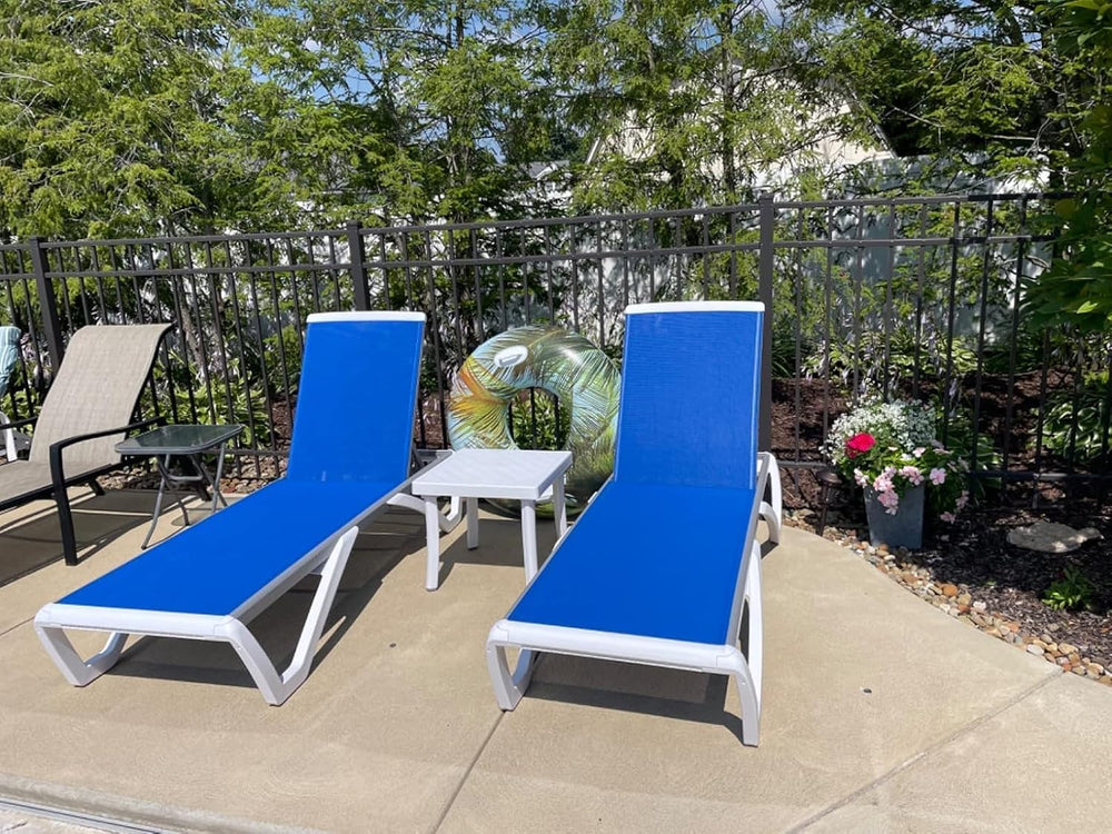 Domi Chaise Lounge Outdoor, Patio Lounge Chair with Aluminum Frame, All Weath...