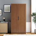LUMISOL Modern Kitchen Pantry Cabinet with Doors & Shelves, Buffet Cupboards Sideboard with Two 6-Level Shelves, Kitchen Hutch for Living Room Dining Room, Walnut