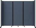 Versare Room Divider 360 Portable Wall Partition | Folding Panels | Large Freestanding Divider | Locking Wheels | Temporary Room Separator