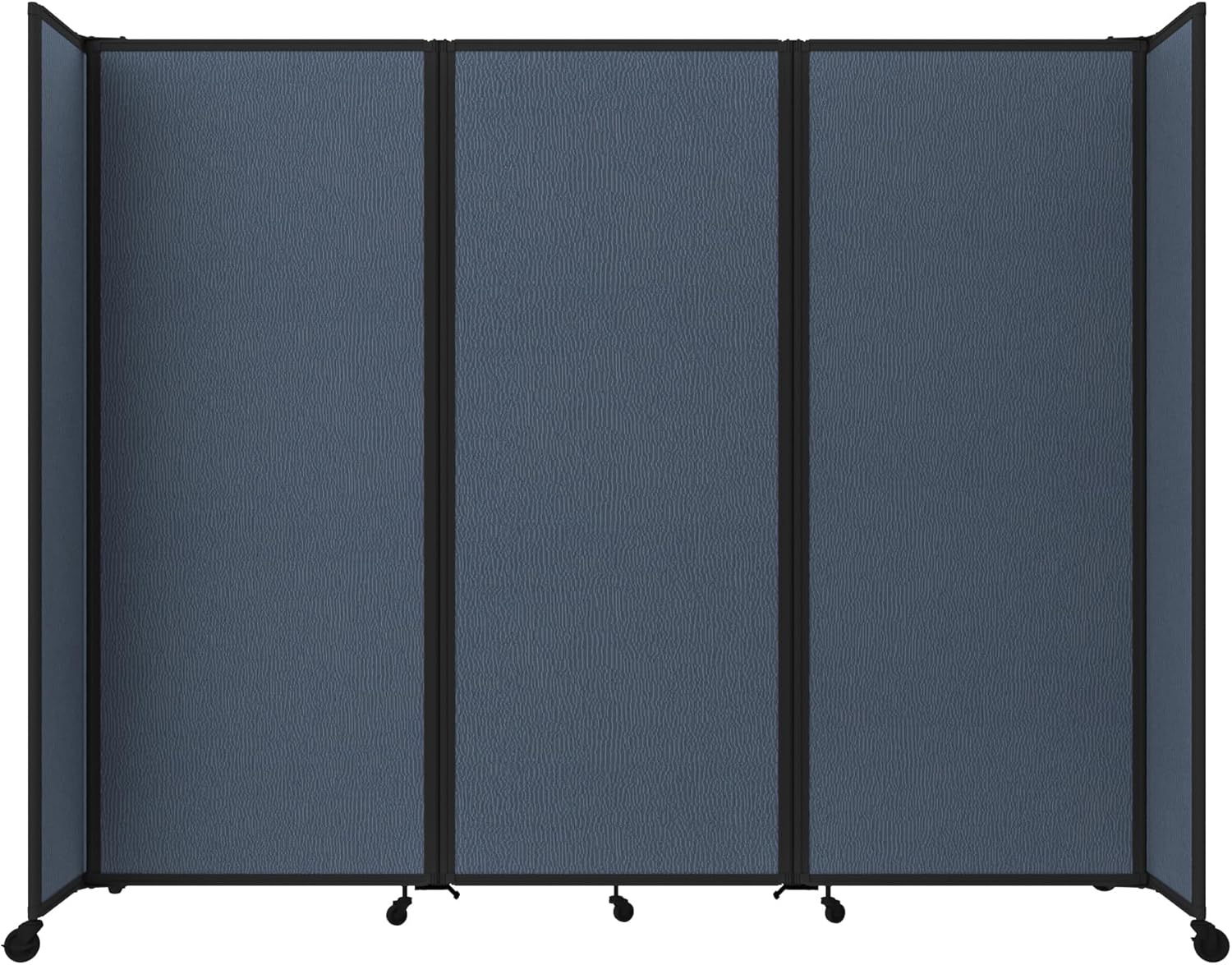 Versare Room Divider 360 Portable Wall Partition | Folding Panels | Large Freestanding Divider | Locking Wheels | Temporary Room Separator