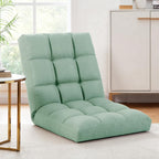 Floor Chair with Back Support Folding Chair with Adjustable Position, Padded Sleeper Bed, Floor Gaming Chair, Meditation Chair, Gaming Floor Chairs for Adults (Green)