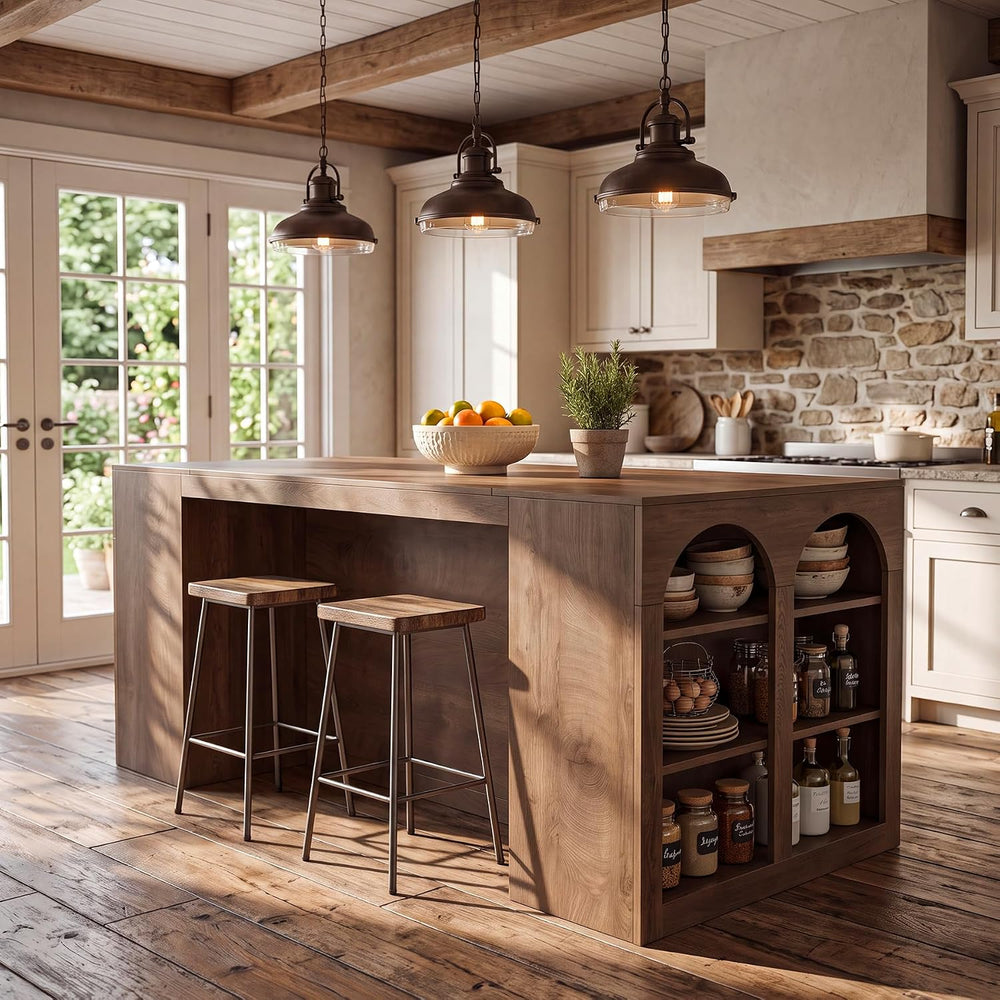 Tribesigns 78.7" Large Kitchen Island Table with Storage & Seating S...