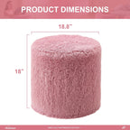 Hobestluk Bean Bag Chairs Ottoman for Adults Bean Bag Chair Footrest Foam Filled Ottoman of BeanBag Footstool of Lazy Sofa for Bedroom, Living Room, Apartment (Small, Pink)