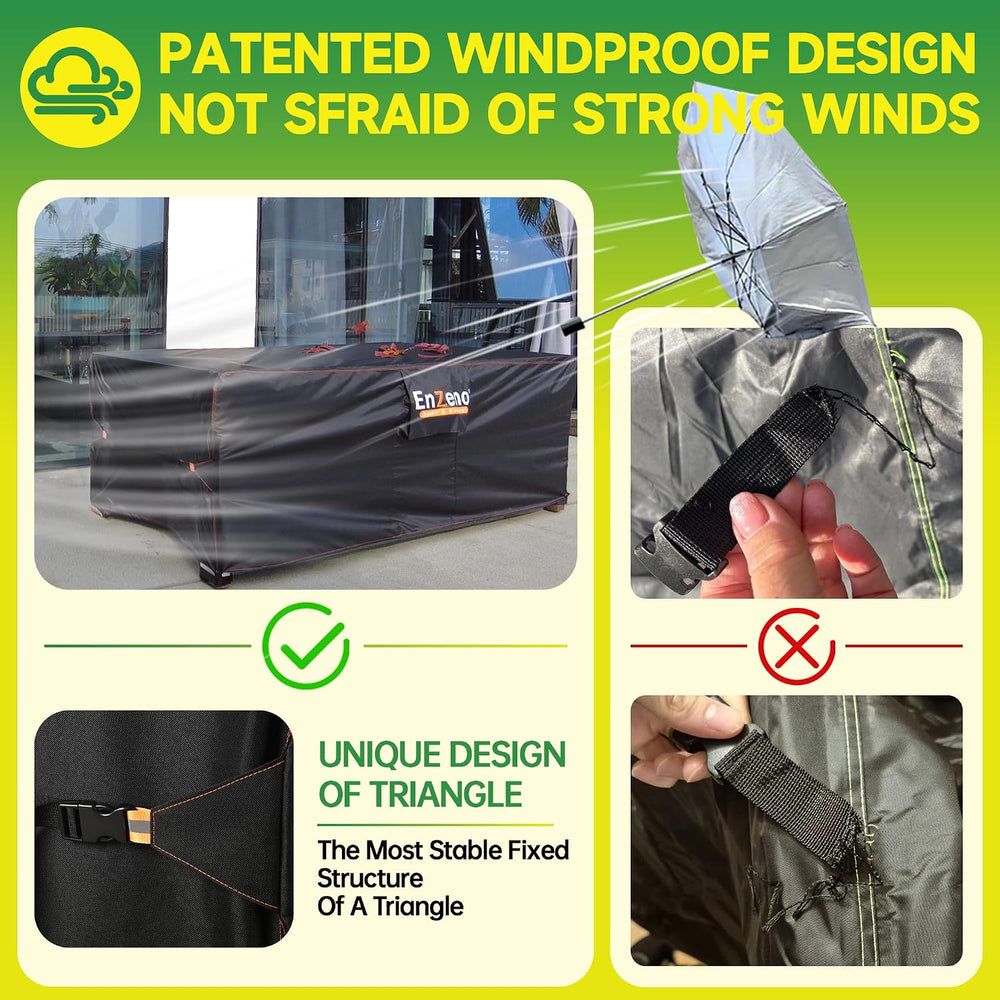 Enzeno Patio Furniture Cover Outdoor Waterproof 94"L x 60"W x 35&qu...
