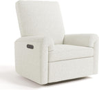 Storkcraft Sorrento Deluxe Power Recliner Swivel Glider, Ivory Boucle | Premium Electronic Nursery Rocking Chair, OEKO-TEX 100 Certified, Includes Dual-USB Charging Port with USB-A & USB-C