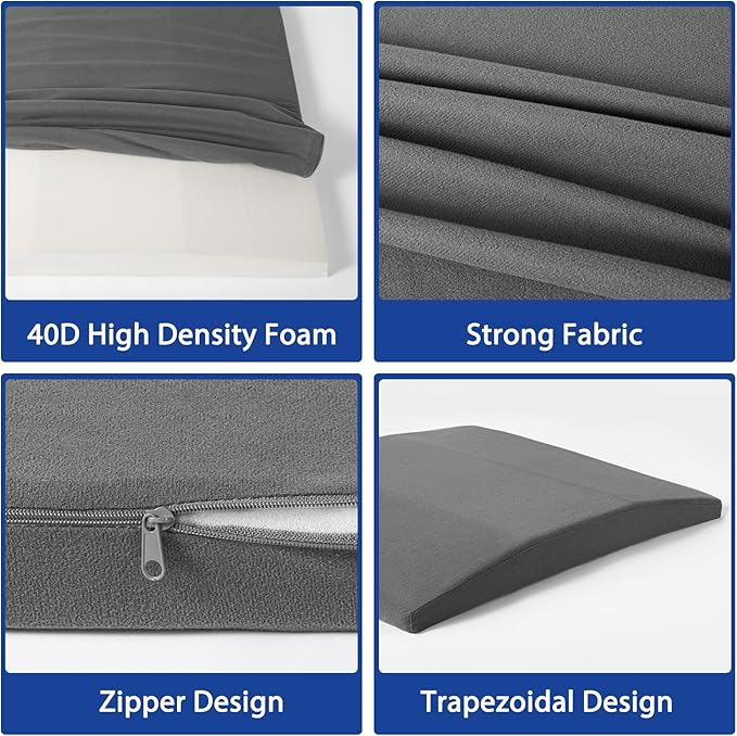 Sofa Couch Cushion Support for Sagging Seats, Trapezoidal 20" x 20" High Density Foam Replacement for Sofa Furniture Seats, Set of 2