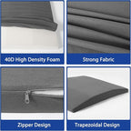 Sofa Couch Cushion Support for Sagging Seats, Trapezoidal 20" x 20" High Density Foam Replacement for Sofa Furniture Seats, Set of 2