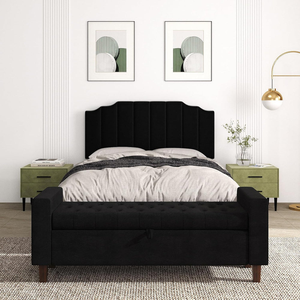 Befurtori Queen Size Headboard Only, Velvet Wall Mounted Headboard Queen Size...