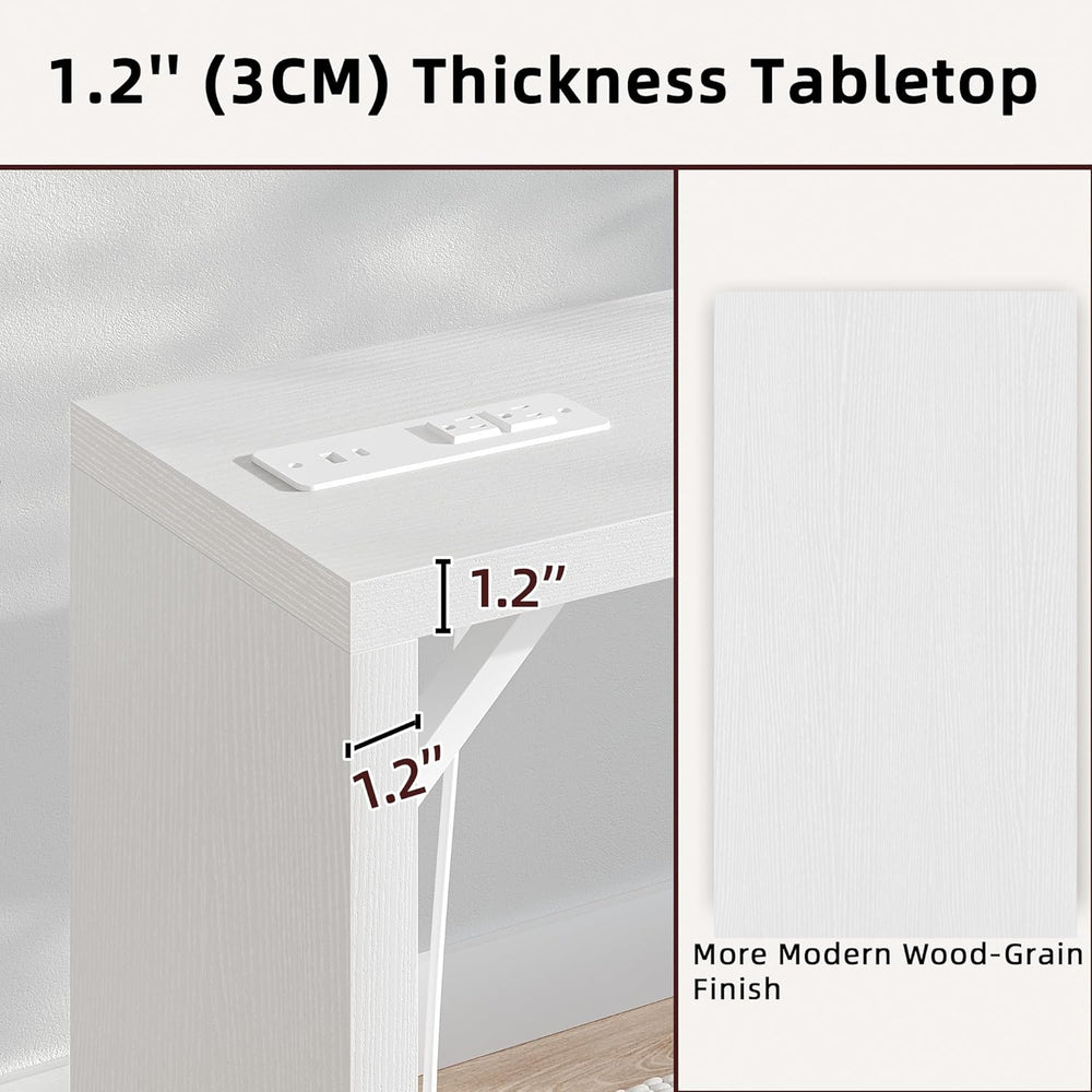 TIQLAB Sofa Table, 79''L x 9.1''W (1.2'' Thickness) L...