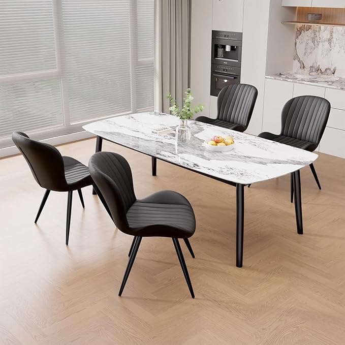 Nalupatio Dining Chairs Set of 4, Modern Dining Room Chairs Comfy Backrest Th...