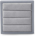 Oirlv Premium Leather Ring Display Stand Small Ring Tray Showcase Jewelry Display Jewelry Holder Home Organizer(Light Grey)