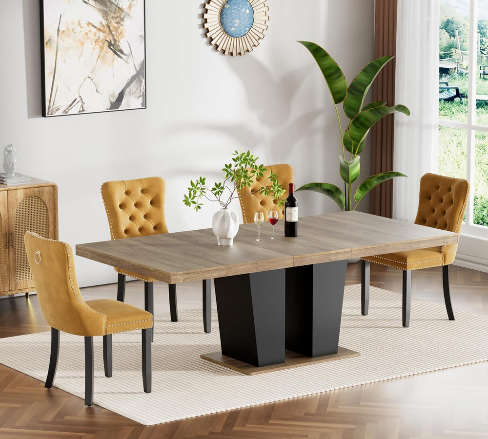 HomVent 5 Piece Extendable Dining Table Set for 4 with Chairs, 63"-78.7&...