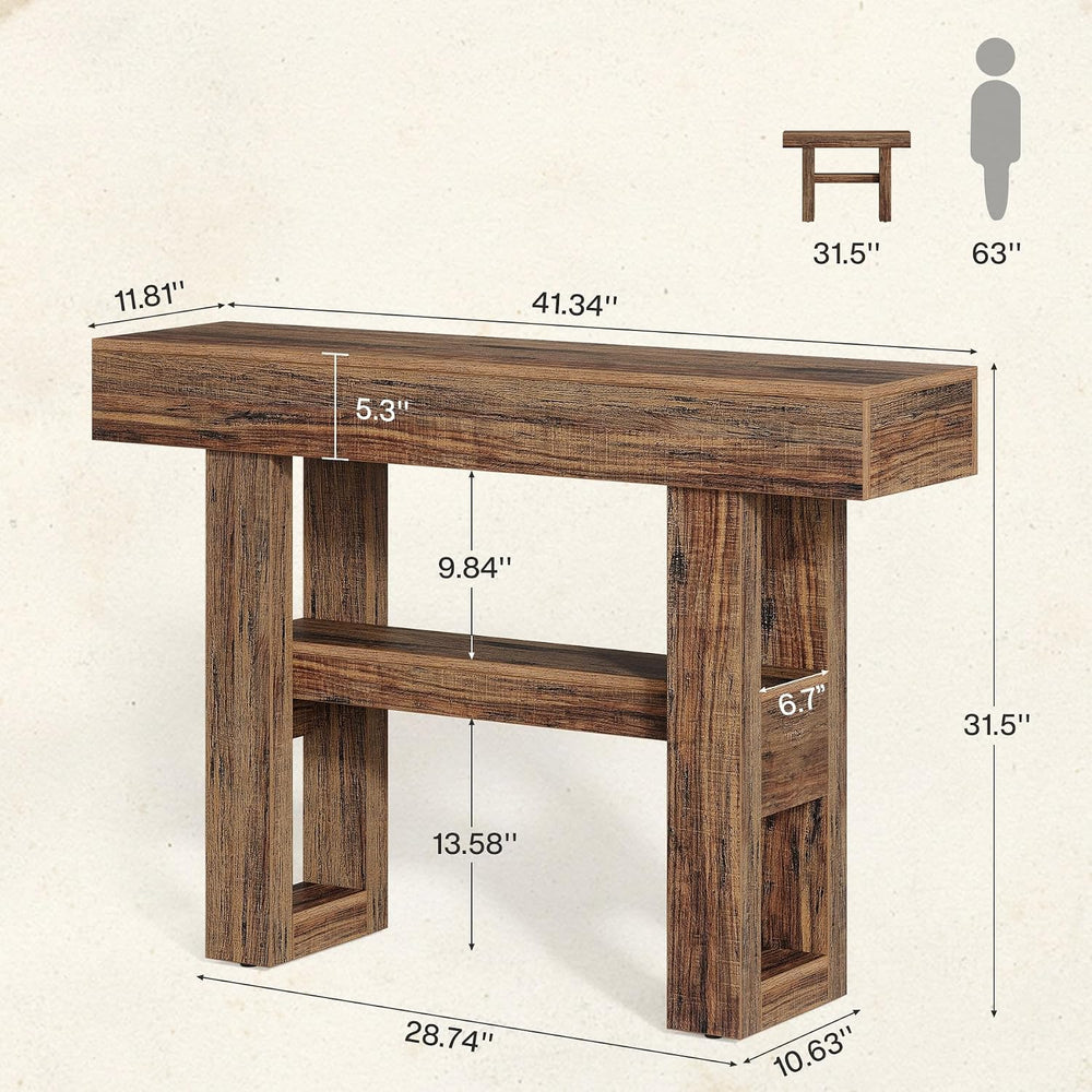 Tribesigns 41.34" Farmhouse Console Table, Sofa Table Behind The Couch |...