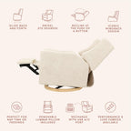 Kiwi Glider Recliner w/Electronic Control and USB | in Almond Teddy Loop w/Light Wood Base, Greenguard Gold Certified