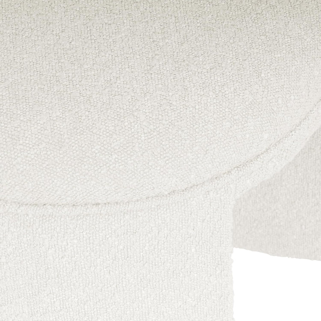 Spatial Order 24" Quinn Modern Ottoman - Cream White Boucle