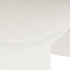 Spatial Order 24" Quinn Modern Ottoman - Cream White Boucle