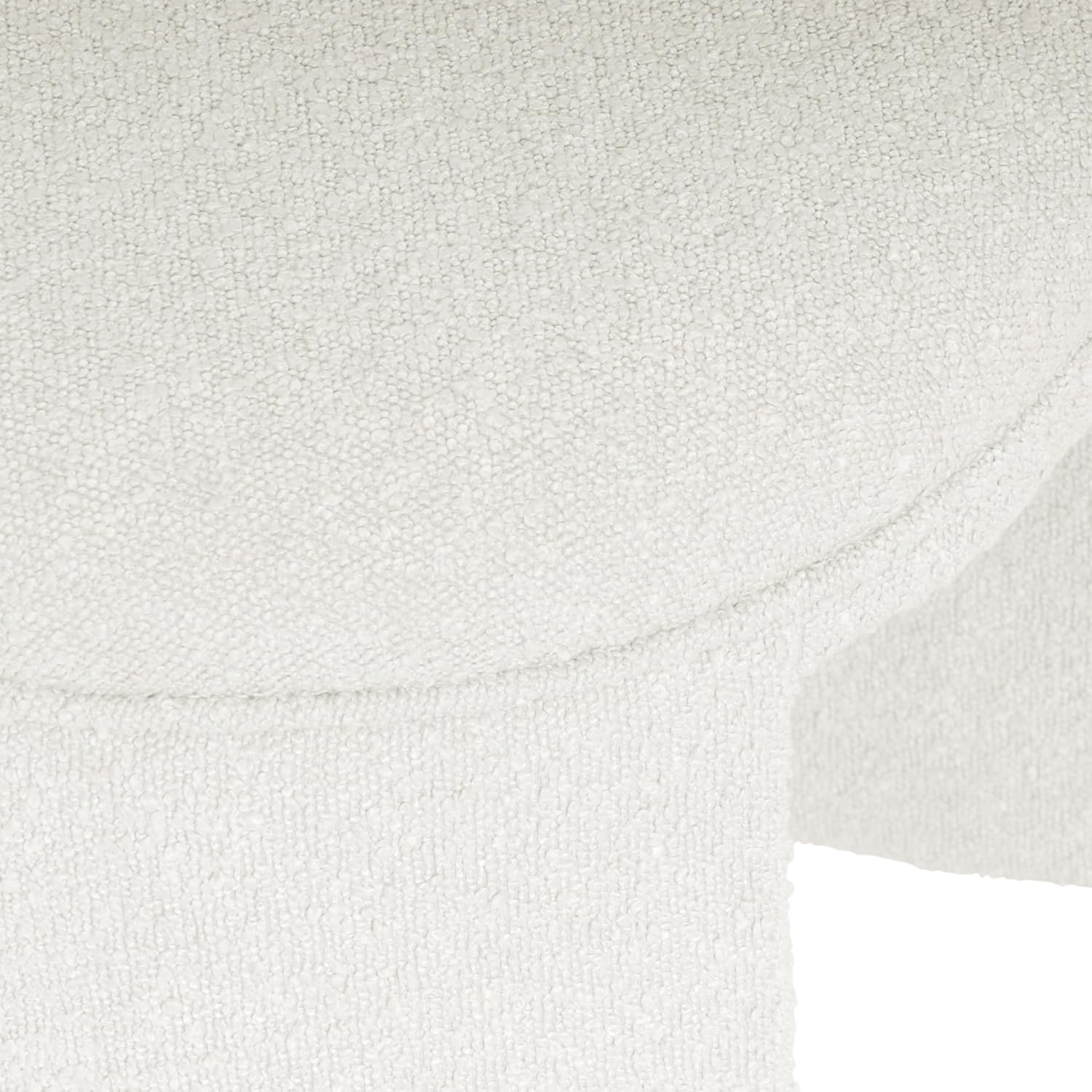 Spatial Order 24" Quinn Modern Ottoman - Cream White Boucle