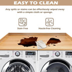 Royxen Washer Dryer Countertop with Solid Wood Core,54“W x 27.5D Laundry Countertop with Edge Rails,Washer and Dryer Topper for Laundry Room Organization (Oak)