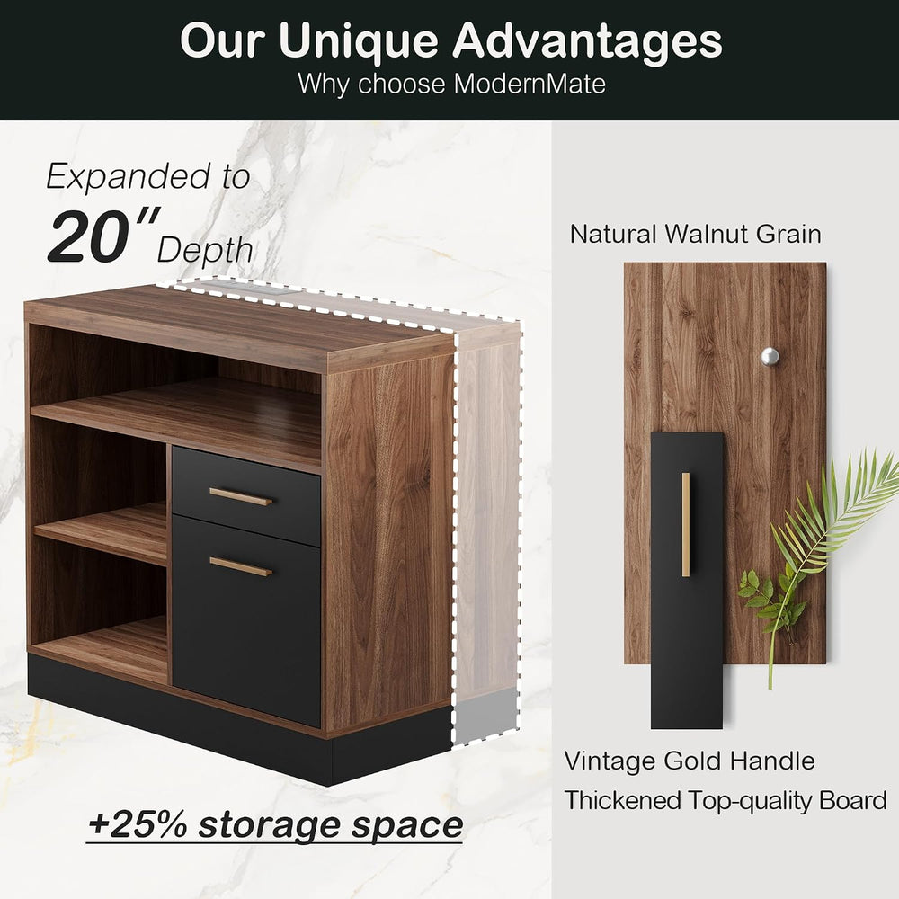 ModernMate 2 Drawer Lateral File Cabinet with Lock for Home Office | Filing C...