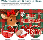 Merry Christmas-Elk Gaming Mouse Pad 31.5"x11.8"Desk Mat Anti-Slip Rubber Base & Durable Stitched Edges for Gamers Smooth Mouse Writing Surface for Desk Office/Home