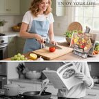 Wood Cookbook Stand Cookbook Holder: Kitchen Adjustable Cookbook Holder Recipe Stand for Counter Gray