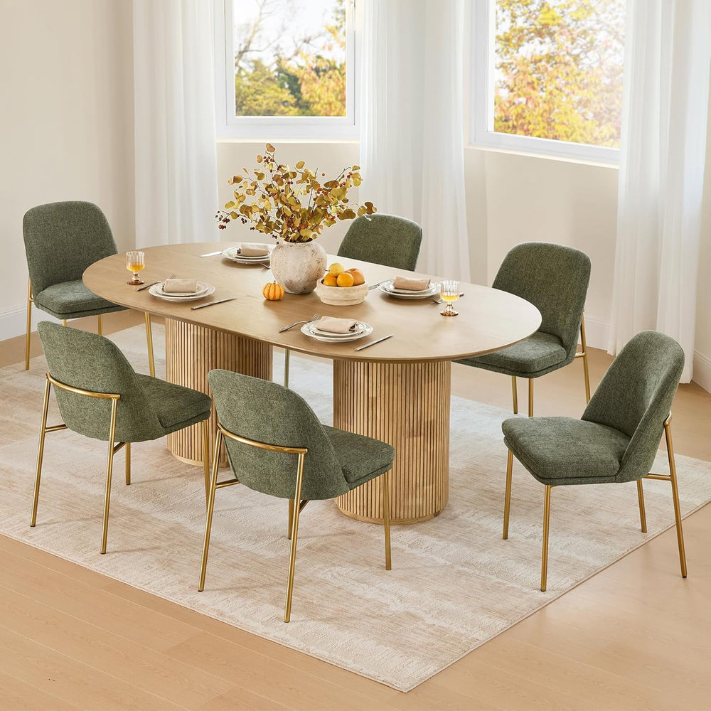 CHITA Modern Dining Chairs Set of 6, FSC Certified Metal Dining Chair for Din...
