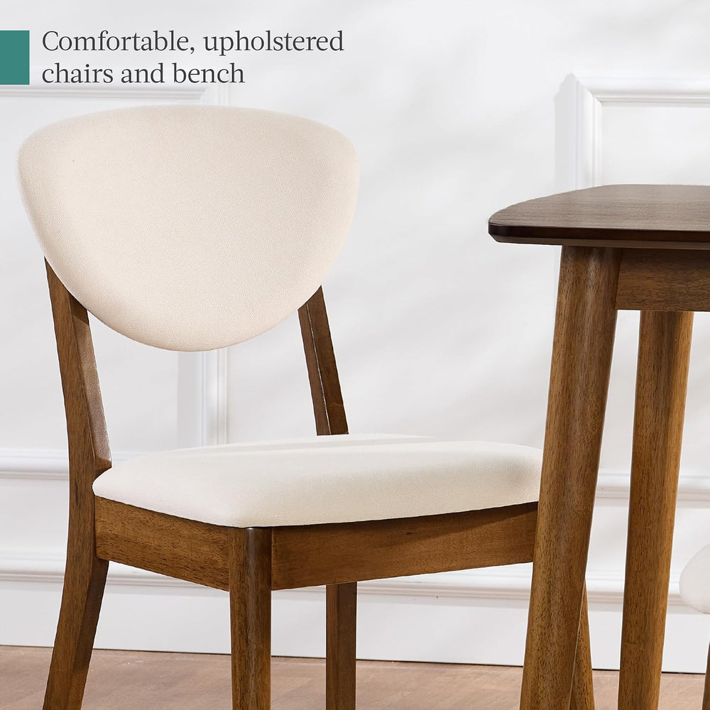 Best Choice Products 4-Piece Mid-Century Modern Wood Dining Kitchen Table &am...