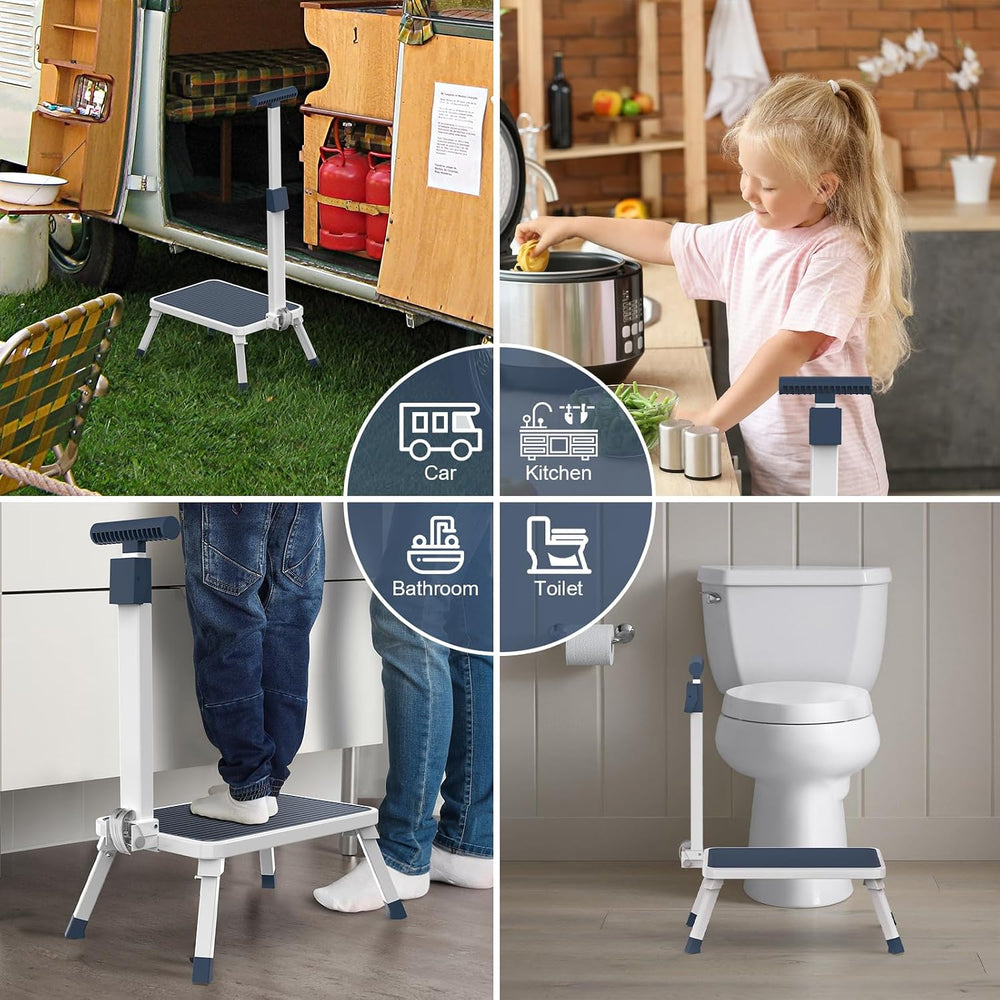 Folding Step Stool, Step Stools with Handle for Elderly Adults | Easy Assmbly...