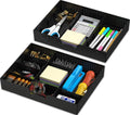 Simple Houseware Drawer Organizer Tray with 9 Adjustable Compartments, 2 Packs, Black