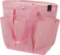 Mesh Horse Grooming Tote Bag Breathable Waterproof, 6 Pockets Horse Grooming Kit Tool Bags, Horse Cleaning Caddy Box for Cleaning Supplies, Pet Grooming Organizer for Horse Cow Cats, Pink