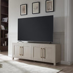 Henn&Hart Rectangular TV Stand for TV's up to 80" in Alder White, TV Stands for the Living Room