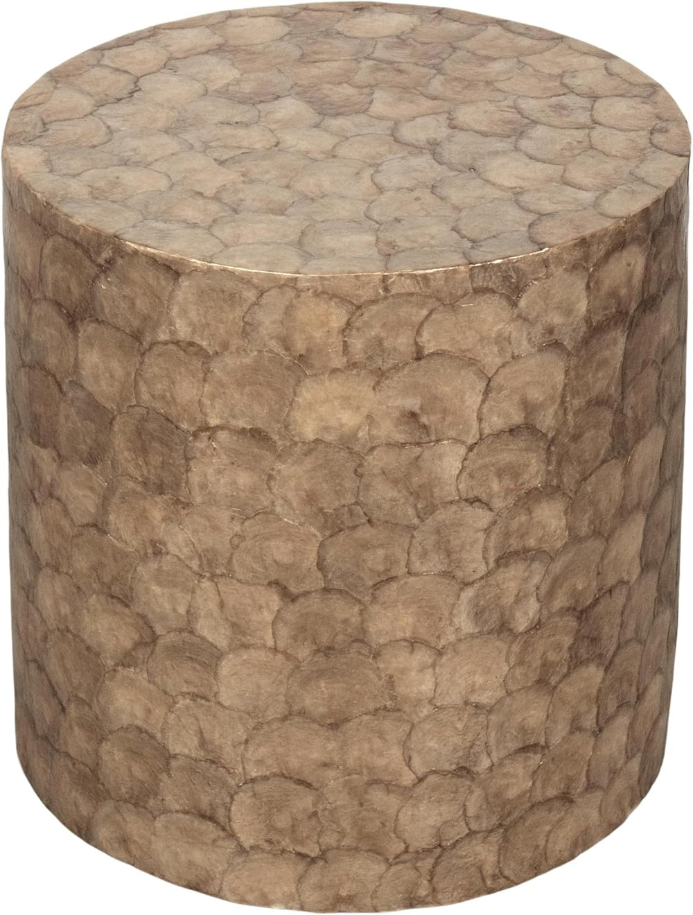 East at Main Capiz Shell Side Table – Tea Brown Accent Table, Small Decorativ...