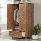 Sauder Cannery Bridge Armoire, L: 32.36" x W: 22.52" x H: 59.80", Sindoori Mango Finish