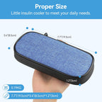 Insulin Cooler Travel Case Diabetic Medication Insulated Cool Organizer with 2 Reusable Ice Packs for Insulin Pen and Other Diabetic Supplies, for the Daily Life and Trip(Blue)